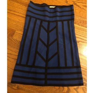 Arden B Black/Blue Bodycon Skirt